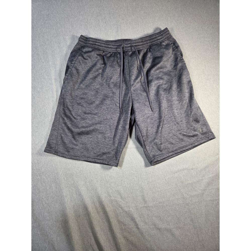 Layer 8 Mens Heather Gray Athletic Shorts Fleece Lined Zipper Pocket Size L 36